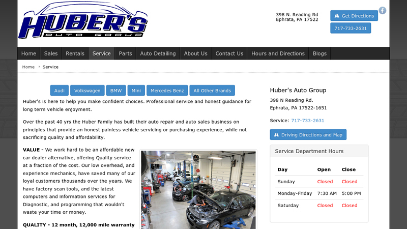 Service hubers auto parts