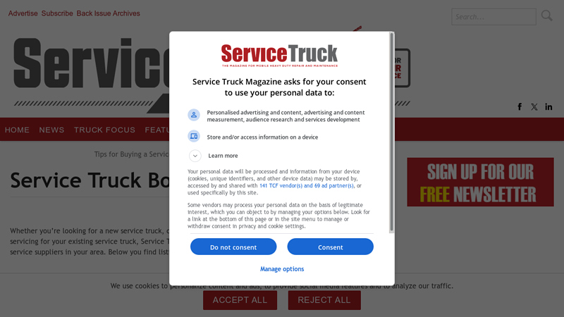 Service Truck Body Manufacturers truck parts & service inc