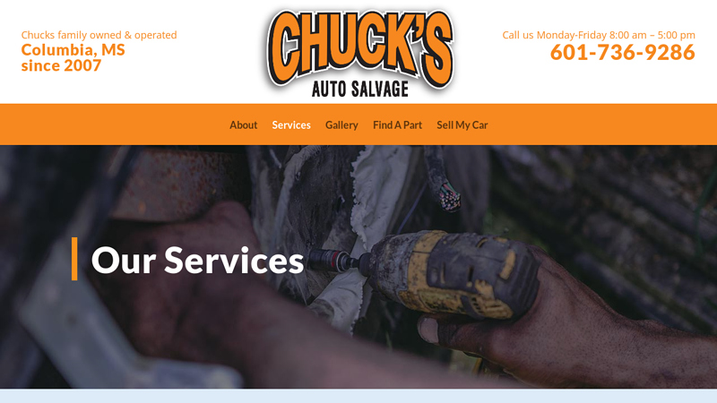 Services chuck's auto parts