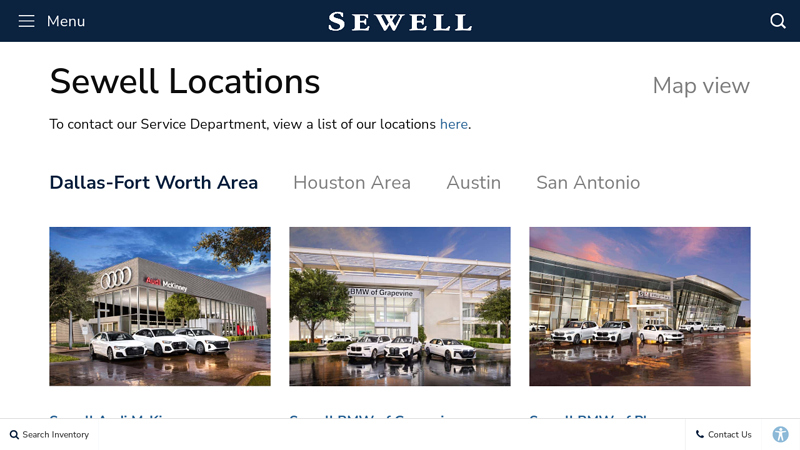 Sewell Locations toyota parts dallas