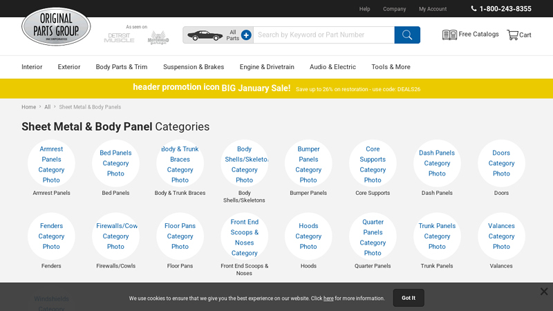 Sheet Metal & Body Panels @ OPGI.com auto body replacement parts
