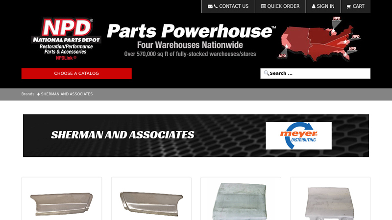 SHERMAN AND ASSOCIATES sherman car parts