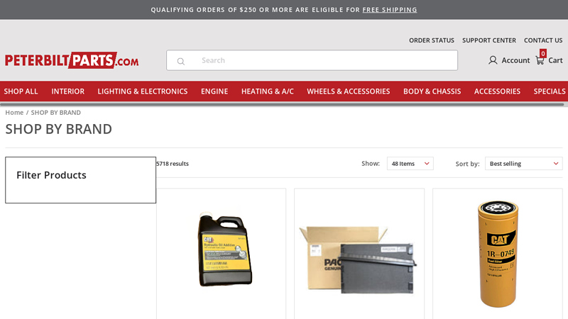 SHOP BY BRAND peterbilt truck parts