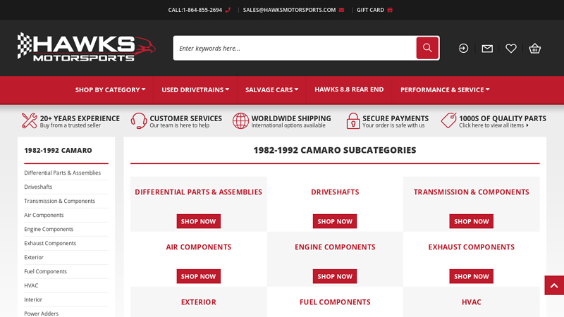 Shop by Category 3rd gen camaro parts car