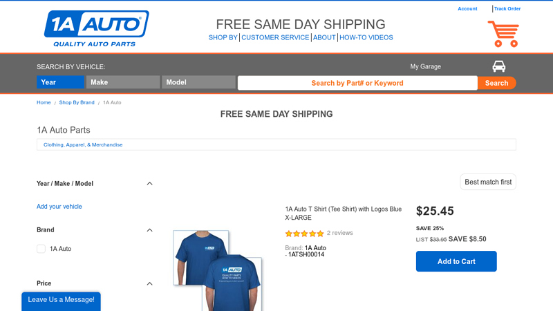 Shop by Part a 1 auto parts online