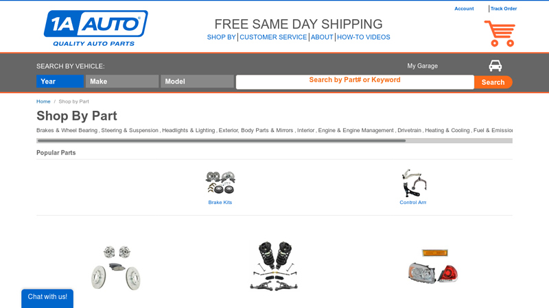 Shop by Part ia auto parts