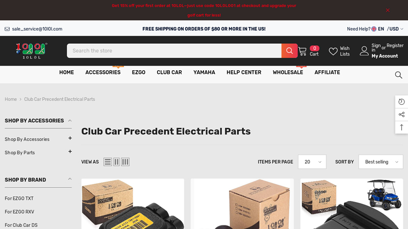Shop Club Car Golf Cart Precedent Electrical Parts club car precedent parts