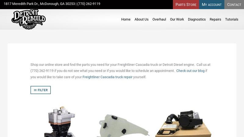 Shop Detroit Diesel and Freightliner Cascadia Parts Online freightliner truck parts online