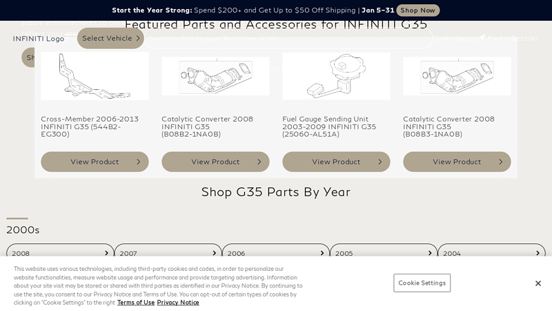 Shop Genuine INFINITI G35 Parts & Accessories g35 auto parts