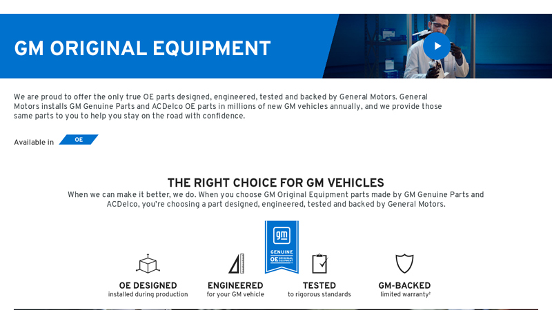 Shop GM Original Equipment Auto Parts g & g auto and parts