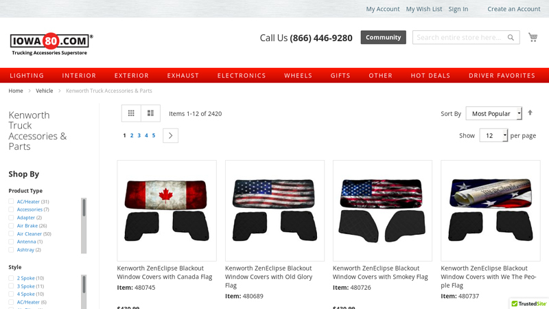 Shop Kenworth Accessories and Parts from Iowa 80 kenworth truck parts online