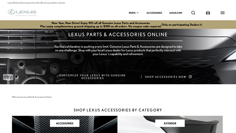 Shop Lexus Parts and Accessories Online lexus auto parts near me