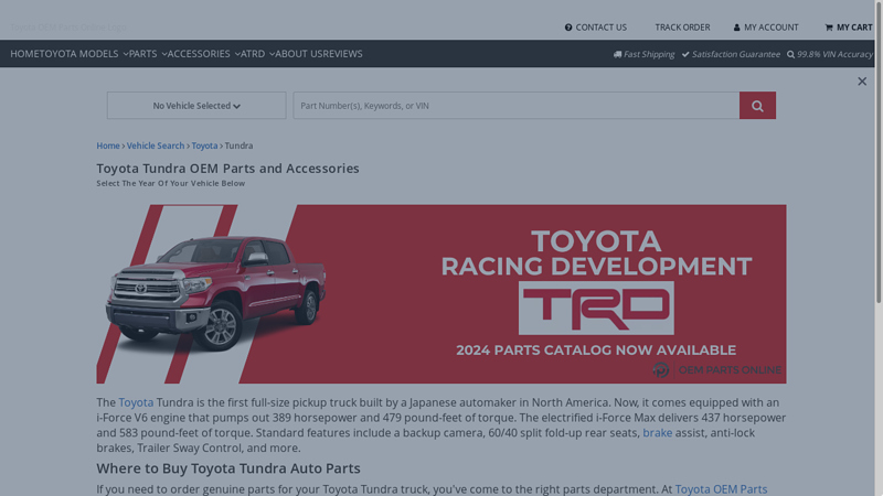 Shop Toyota Tundra Parts Online toyota tundra car parts