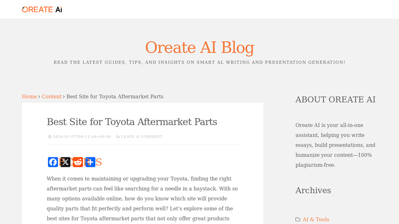Site for Toyota Aftermarket Parts best toyota parts online