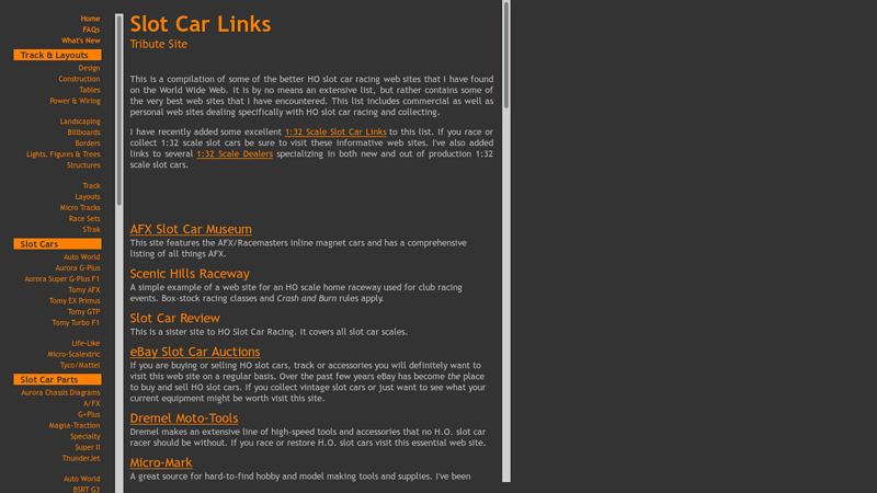 Slot Car Links ho slot car parts