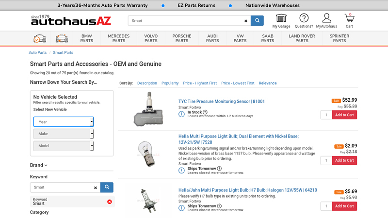 Smart Parts Online Catalog smart car auto parts