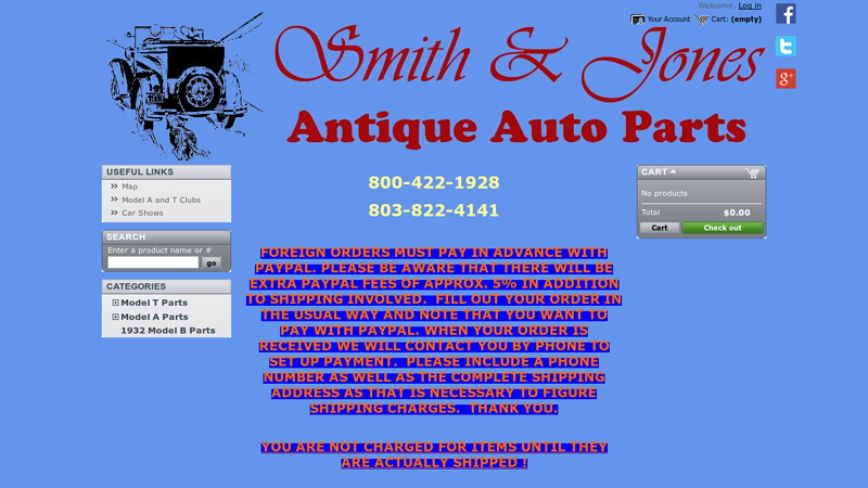 Smith and Jones Antique Auto Parts 1931 ford parts