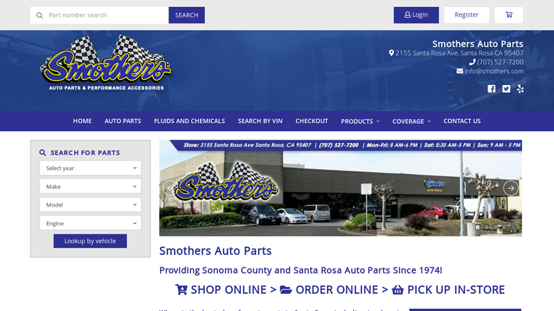 Smothers Auto Parts and Performance Accessories car parts santa rosa
