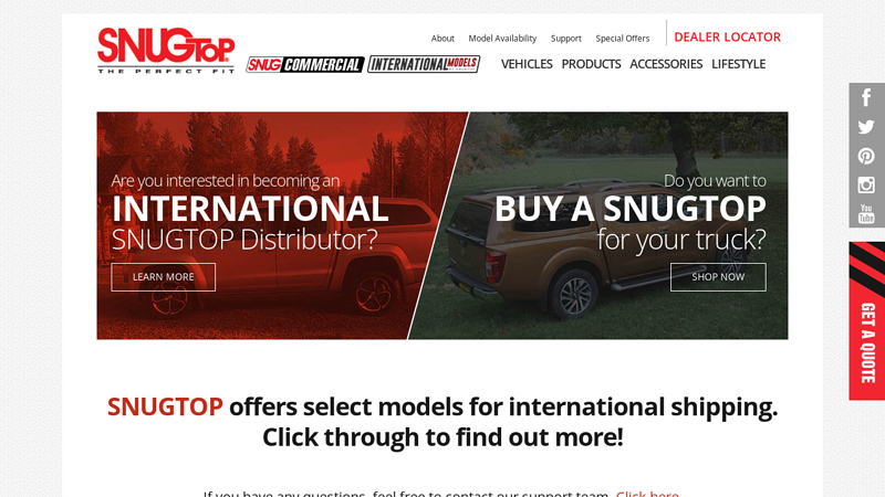 SnugTop Truck Caps, Camper Shells & Toppers truck topper parts