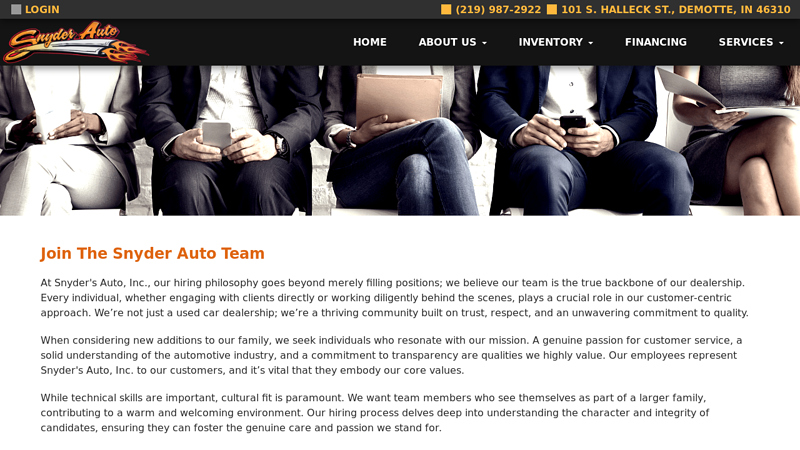 Snyder Auto Sales Inc. snyder auto parts