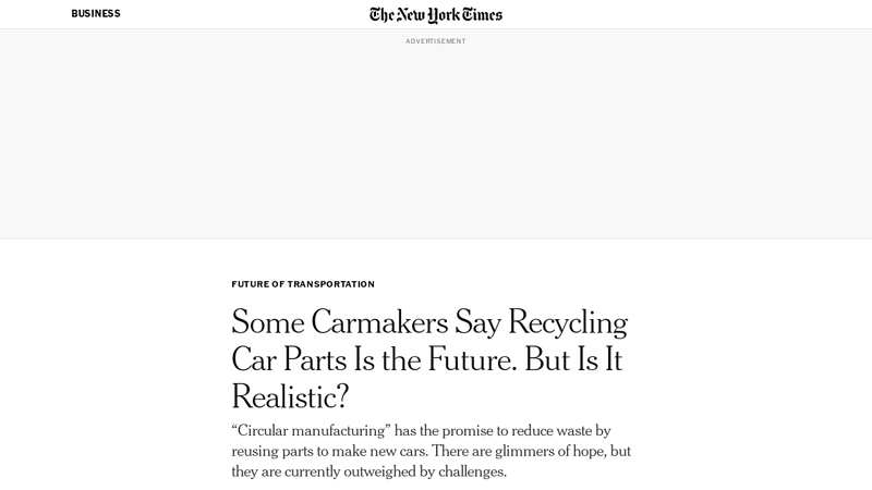 Some Carmakers Say Recycling Car Parts Is the Future. But Is It ... circle auto parts