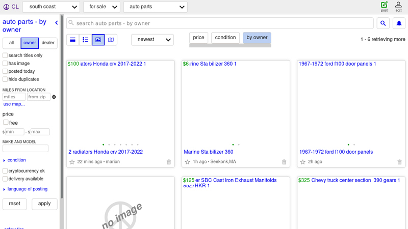 south coast auto parts for sale by owner craigslist cars parts by owner