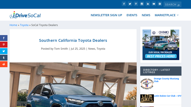 Southern California Toyota Dealers toyota parts san diego
