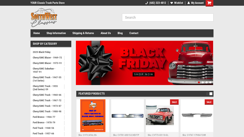 Southwest Classics 78 chevy truck parts