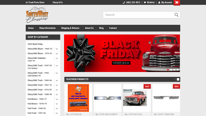 Southwest Classics 1970 ford f100 parts