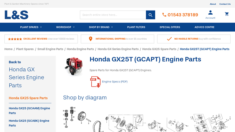 Spare Parts for Honda GX25T (GCAPT) Engines. honda gx25 parts