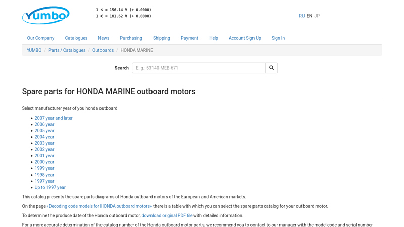 Spare parts for HONDA MARINE outboard motors honda outboard motor parts