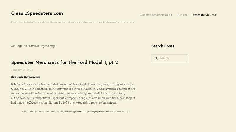 Speedster Merchants for the Ford Model T, pt 2 ford model t parts