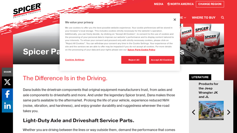 Spicer Parts for Automotive Applications transaxle truck parts