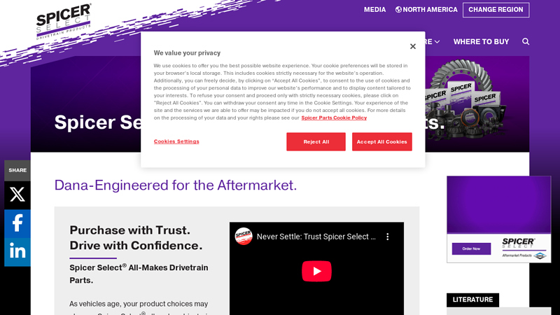 Spicer Select All 10-4 truck parts