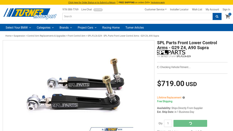 SPL Parts Front Lower Control Arms control arm mk5 supra toyota parts