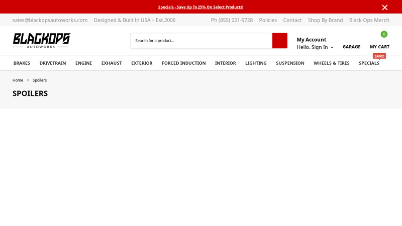 Spoilers for your car or truck spoiler car part