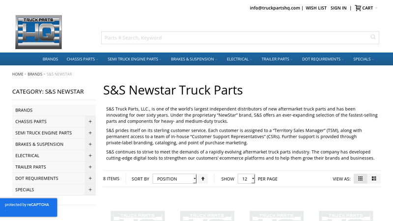 S&S Newstar Semi Truck and Heavy Duty Parts s & s truck parts