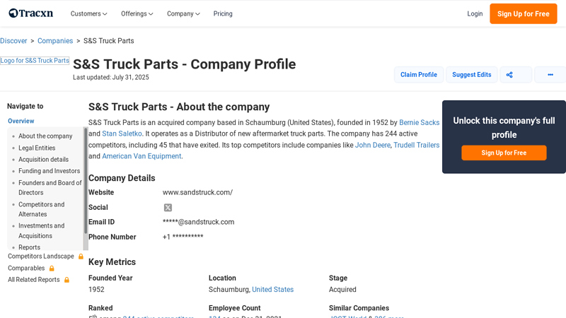 S&S Truck Parts s&s truck parts inc