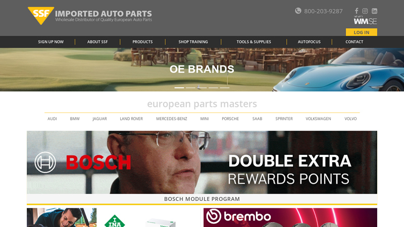 SSF Imported Auto Parts LLC. auto parts san francisco