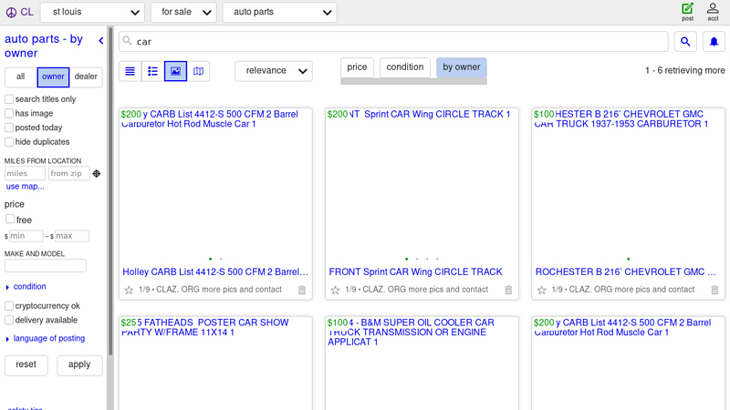 st louis auto parts for sale by owner 