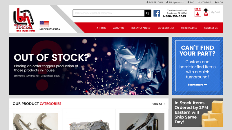 Stainless Steel Auto Parts Manufacturer b & h auto parts