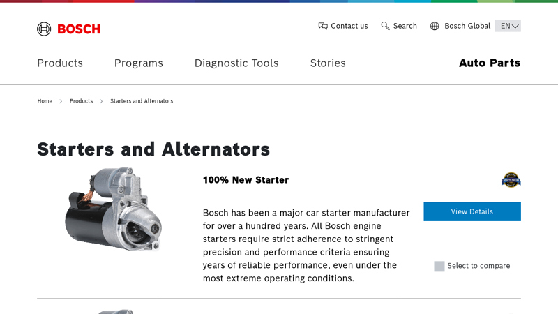 Starters and Alternators automotive starter motor parts