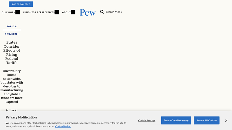 States Consider Effects of Rising Federal Tariffs grassy auto parts kentucky