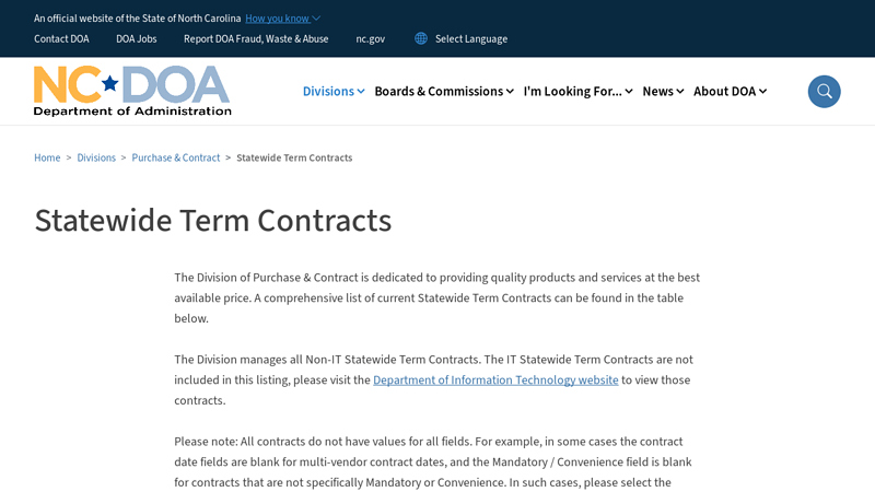Statewide Term Contracts jask auto parts reviews