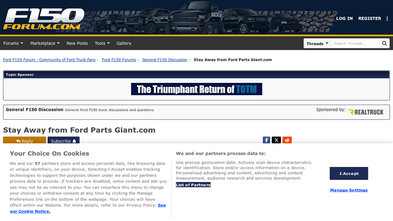 Stay Away from Ford Parts Giant.com ford oem parts online