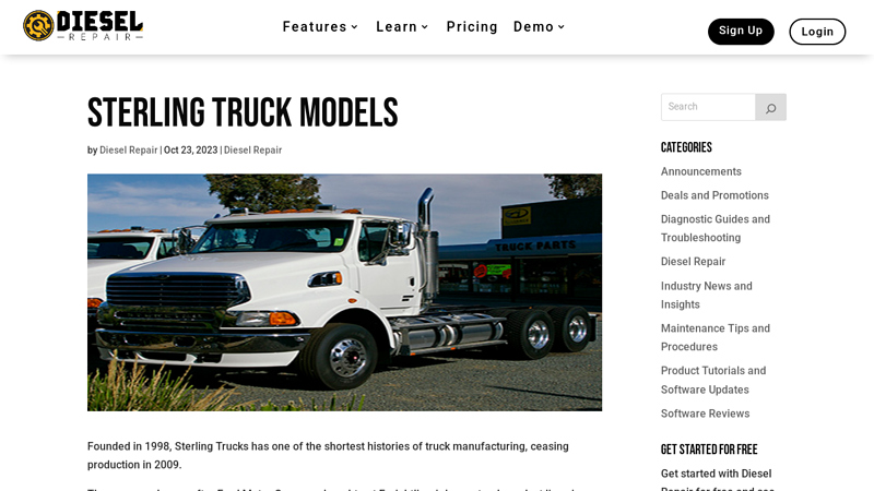 Sterling Truck Models sterling truck parts