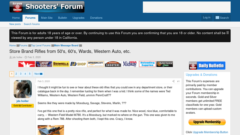 Store Brand Rifles from 50's, 60's, Wards, Western Auto, etc. western auto parts