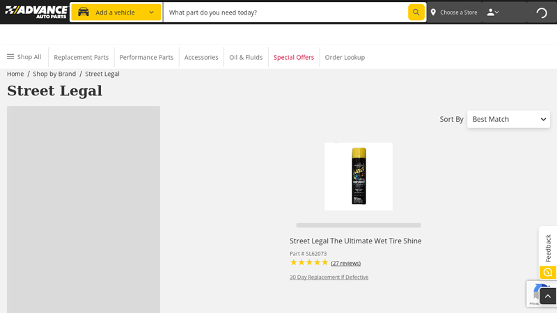 Street Legal advance auto parts gaylord