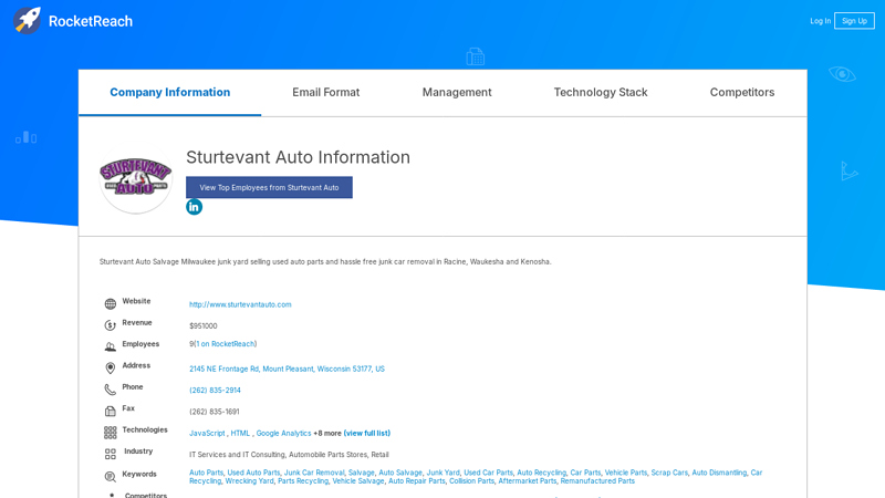 Sturtevant Auto Information sturtevant auto parts