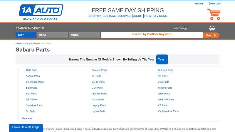 Subaru Aftermarket & OEM Replacement Parts auto parts subaru outback